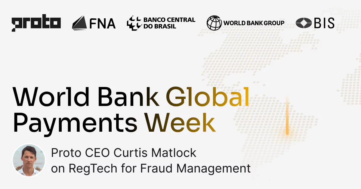 Proto presented AI fraud tracing at World Bank Global Payments Week