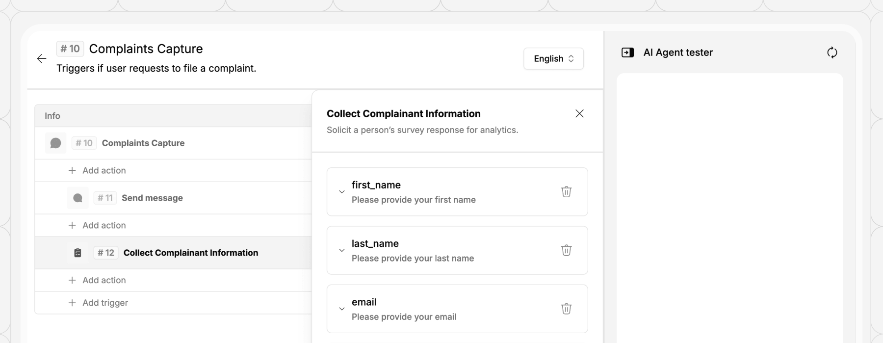Complaints intake